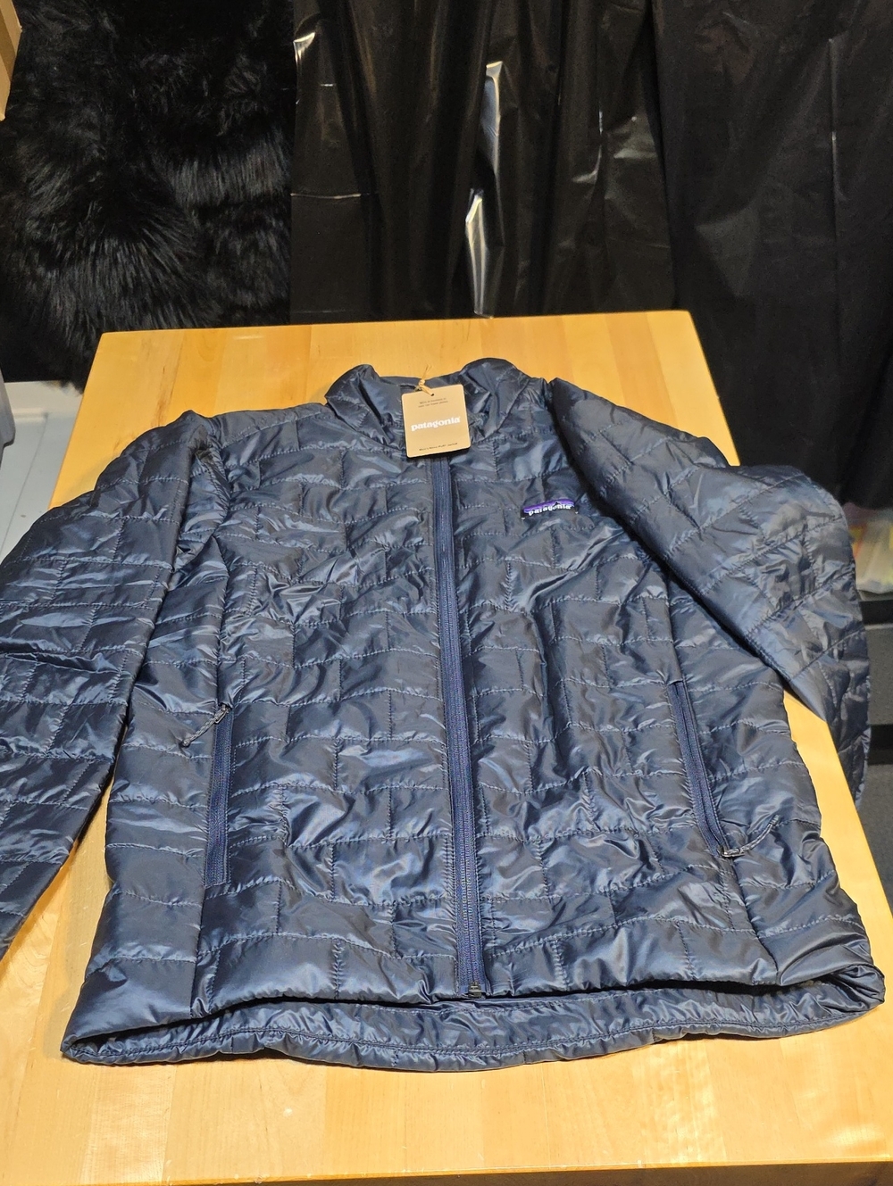 Patagonia Navy Quilted Lightweight Puffer Jacket